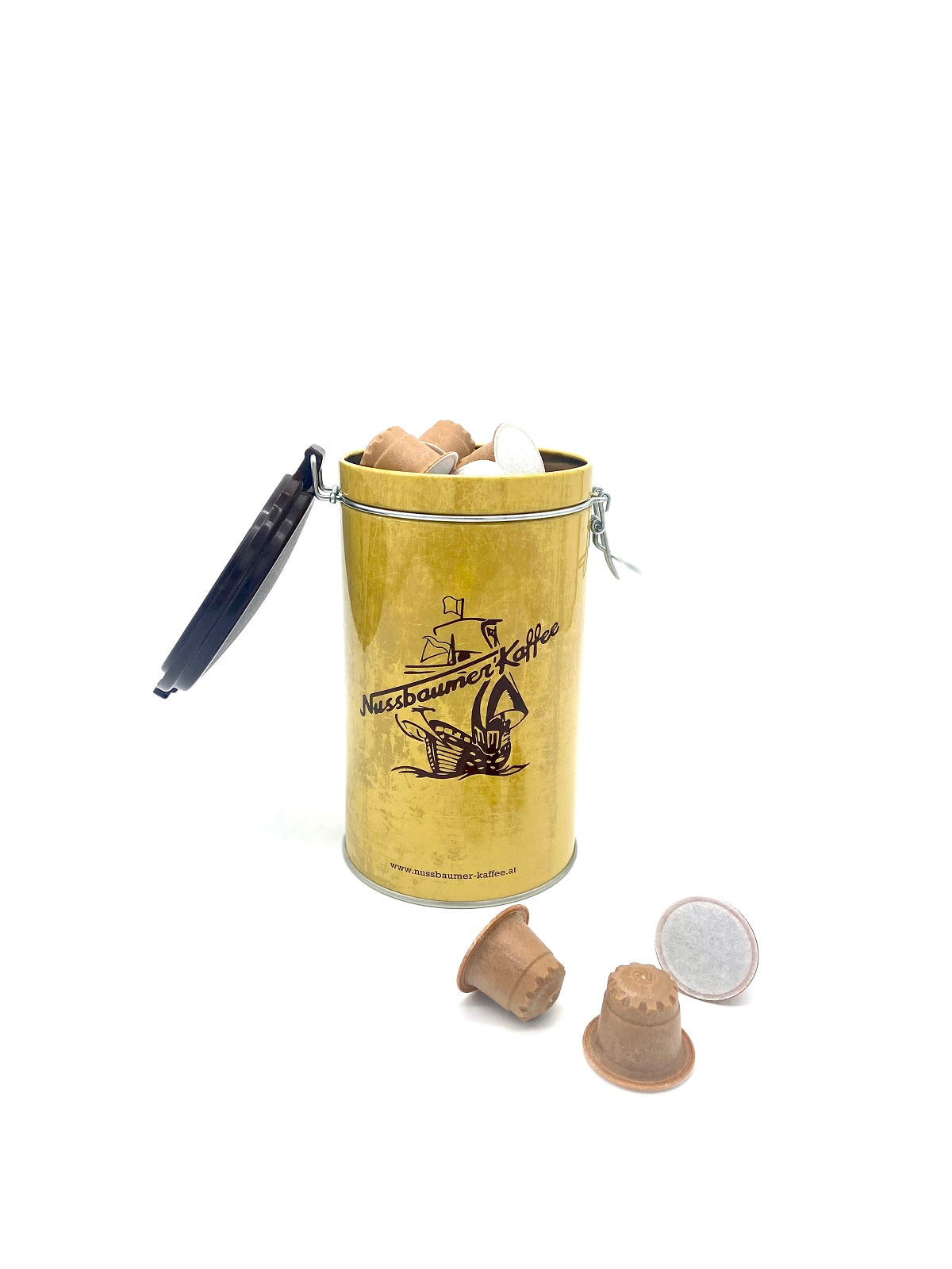 KOFFEINFREI Kaffee-Kapseln in Kaffeedose